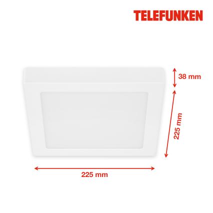Telefunken 309606TF - LED RGBW Reguliuojamas lubinis šviestuvas LED/18W/230V 2700-6500K Wi-Fi Tuya
