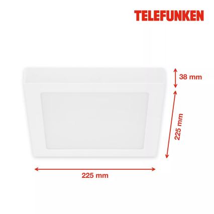 Telefunken 309706TF - LED RGB pritemdomas lubinis šviestuvas LED/23W/230V 2700-6500K Wi-Fi Tuya balta