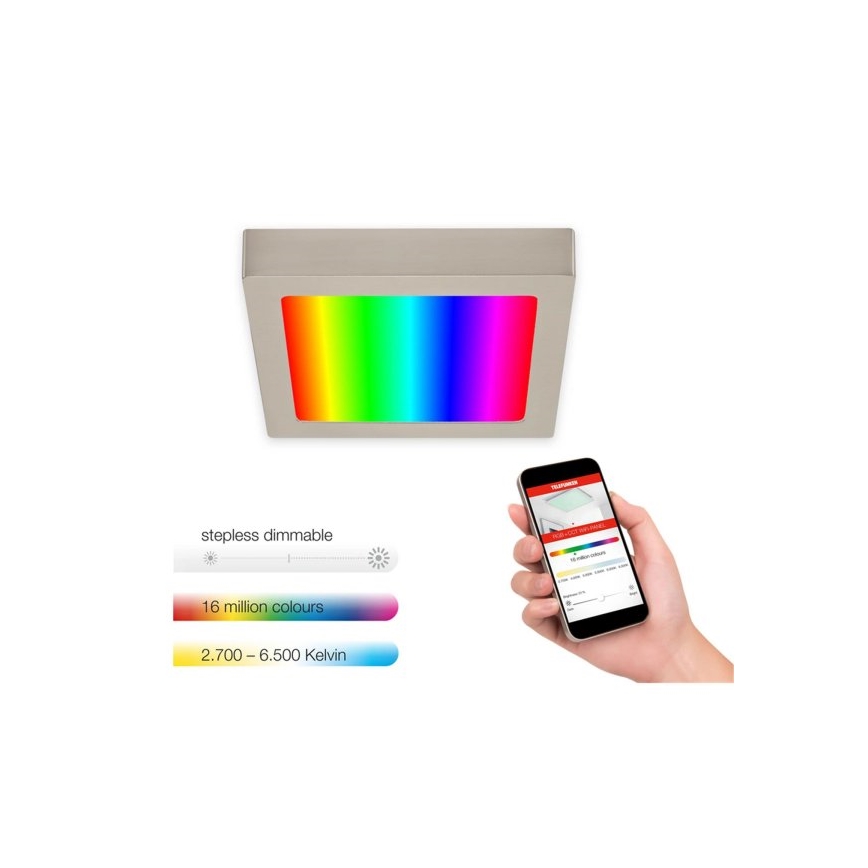 Telefunken 311002TF - LED RGBW Reguliuojamas lubinis šviestuvas LED/12W/230V 2700-6500K Wi-Fi Tuya