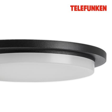 Telefunken 312505TF-LED Lauko sieninis šviestuvas su jutikliu LED/10W/230V IP44 juoda