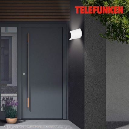 Telefunken 312806TF - LED sieninis lauko šviestuvas 2xLED/6W/230V IP44 balta