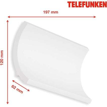 Telefunken 312806TF - LED sieninis lauko šviestuvas 2xLED/6W/230V IP44 balta