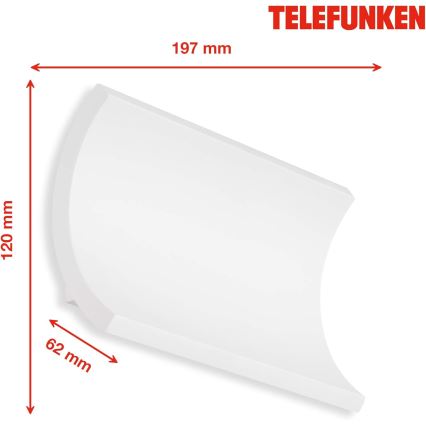 Telefunken 312806TF - LED sieninis lauko šviestuvas 2xLED/6W/230V IP44 balta