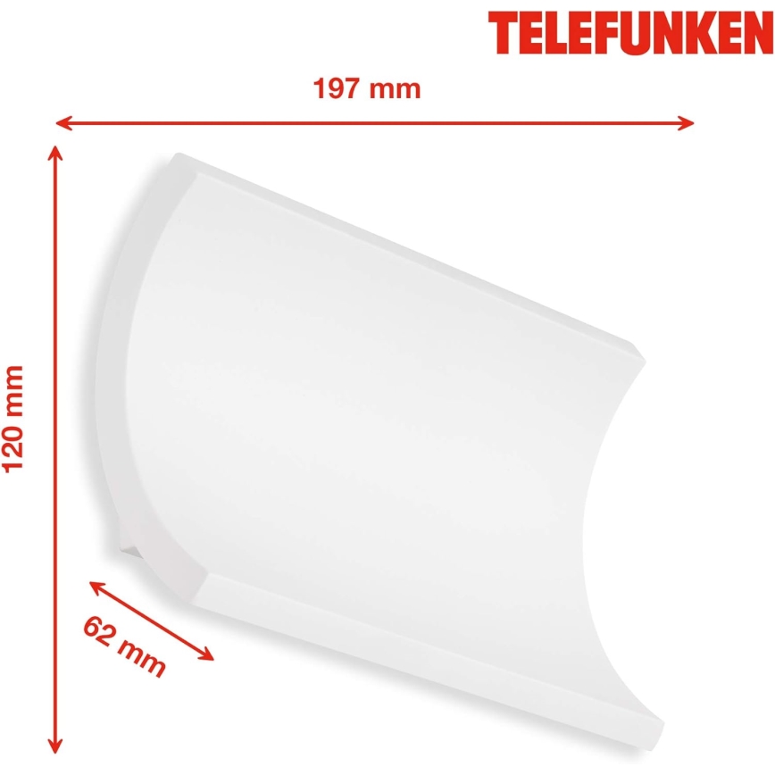 Telefunken 312806TF - LED sieninis lauko šviestuvas 2xLED/6W/230V IP44 balta
