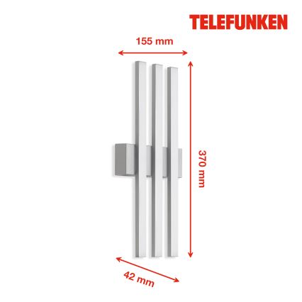 Telefunken 313104TF - LED sieninis lauko šviestuvas 3xLED/4W/230V IP44