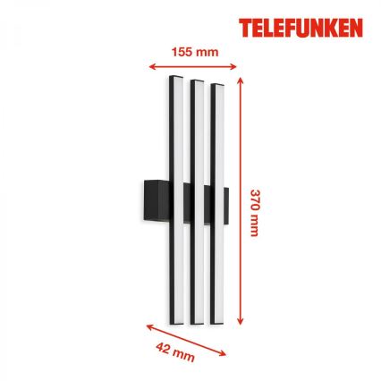 Telefunken 313105TF - LED sieninis lauko šviestuvas 3xLED/4W/230V IP44