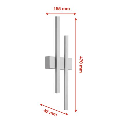 Telefunken 313204TF - LED sieninis lauko šviestuvas 2xLED/8W/230V IP44