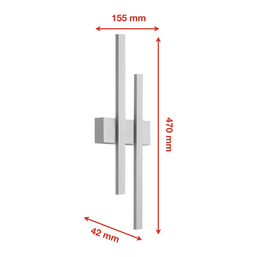 Telefunken 313204TF - LED sieninis lauko šviestuvas 2xLED/8W/230V IP44