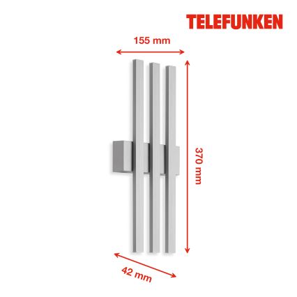 Telefunken 313304TF - LED sieninis lauko šviestuvas 3xLED/4W/230V IP44