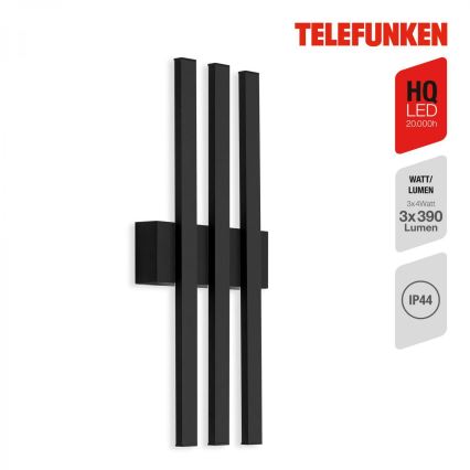 Telefunken 313305TF - LED sieninis lauko šviestuvas 3xLED/4W/230V IP44