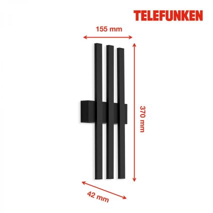 Telefunken 313305TF - LED sieninis lauko šviestuvas 3xLED/4W/230V IP44