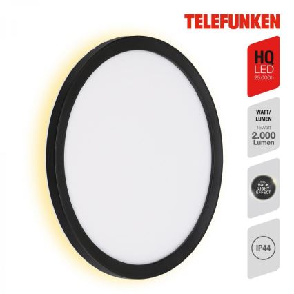 Telefunken 313405TF - LED lauko sieninis šviestuvas LED/15W/230V IP44 juodas