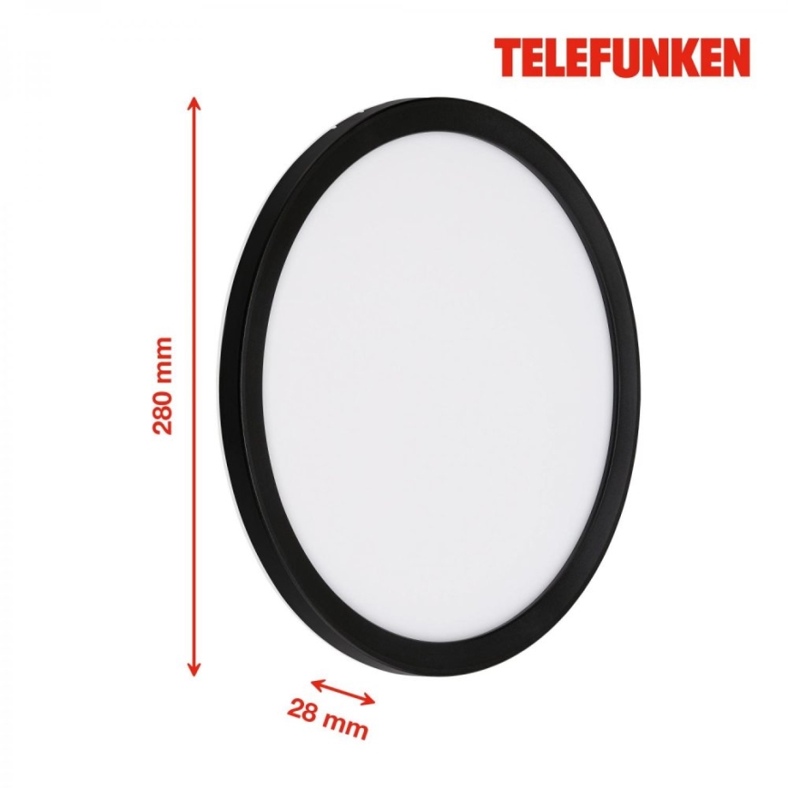 Telefunken 313405TF - LED lauko sieninis šviestuvas LED/15W/230V IP44 juodas