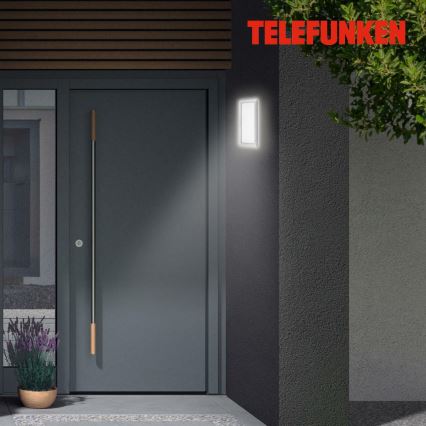 Telefunken 313604TF - LED sieninis lauko šviestuvas LED/16W/230V IP44 sidabras