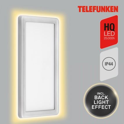 Telefunken 313604TF - LED sieninis lauko šviestuvas LED/16W/230V IP44 sidabras