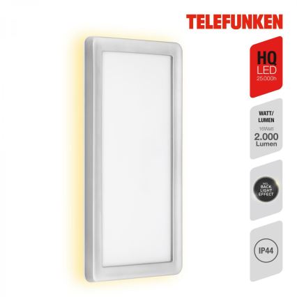 Telefunken 313604TF - LED sieninis lauko šviestuvas LED/16W/230V IP44 sidabras