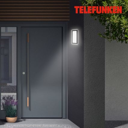 Telefunken 313605TF - LED sieninis lauko šviestuvas LED/16W/230V IP44 juoda