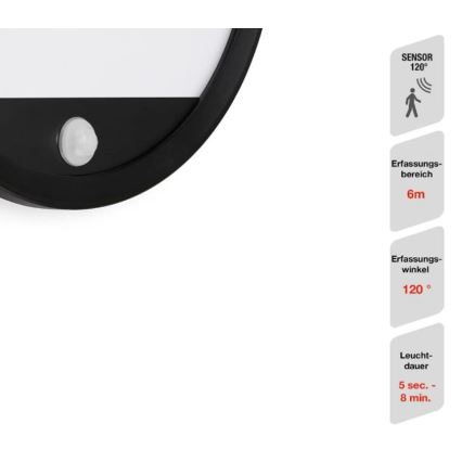 Telefunken 313705TF - LED Lauko sieninis šviestuvas su jutikliu LED/15W/230V IP44