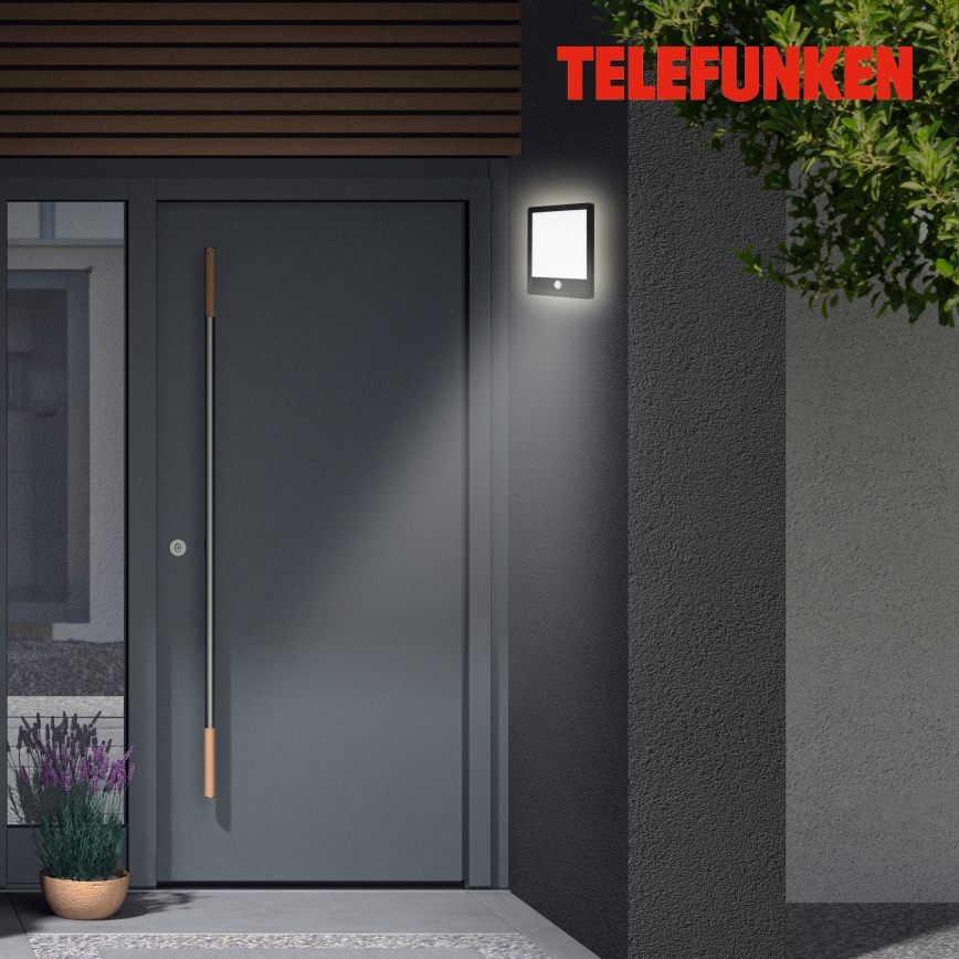 Telefunken 313805TF - LED lauko sieninis šviestuvas su jutikliu LED/15W/230V IP44