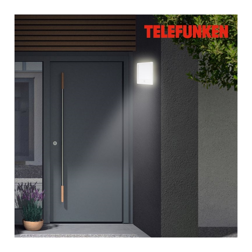 Telefunken 313806TF - LED lauko sieninis šviestuvas su jutikliu LED/15W/230V IP44
