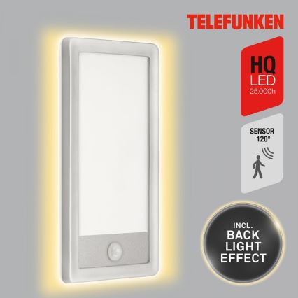 Telefunken 313904TF - LED Lauko sieninis šviestuvas su jutikliu LED/16W/230V IP44