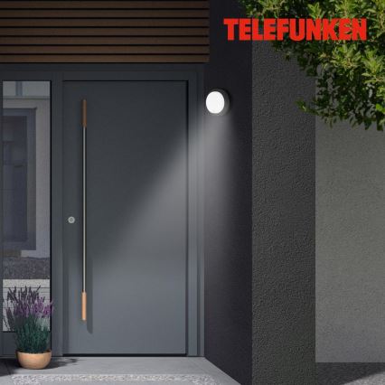 Telefunken 315305TF - LED Lauko sieninis šviestuvas su jutikliu LED/12W/230V IP44 juoda