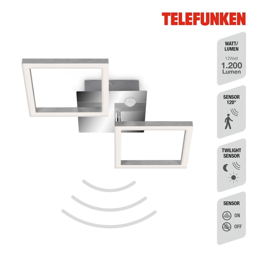 Telefunken 318508TF - LED lubinis šviestuvas su jutikliu FRAME LED/12W/230V 3000K matinis chromas