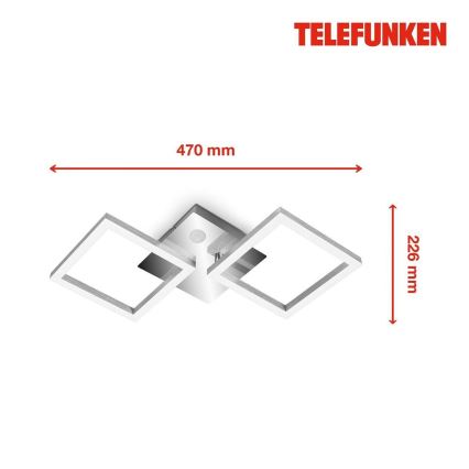 Telefunken 318508TF - LED lubinis šviestuvas su jutikliu FRAME LED/12W/230V 3000K matinis chromas