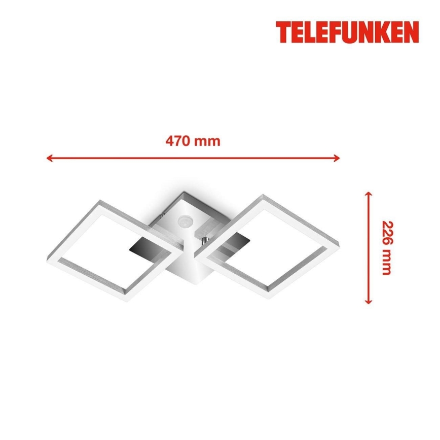 Telefunken 318508TF - LED lubinis šviestuvas su jutikliu FRAME LED/12W/230V 3000K matinis chromas