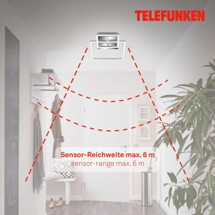 Telefunken 318608TF - LED lubinis šviestuvas su jutikliu FRAME LED/17W/230V 3000K matinis chromas