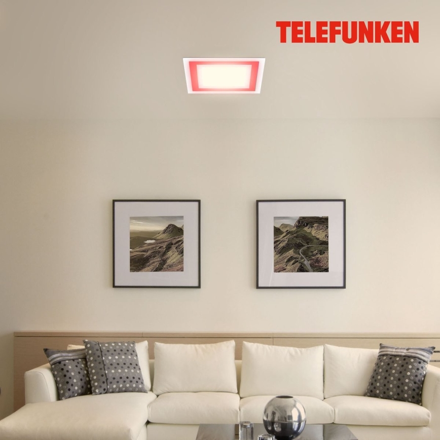 Telefunken 318806TF - LED RGBW Reguliuojamas lubinis šviestuvas LED/24W/230V 3000-6500K + nuotolinio valdymo pultas