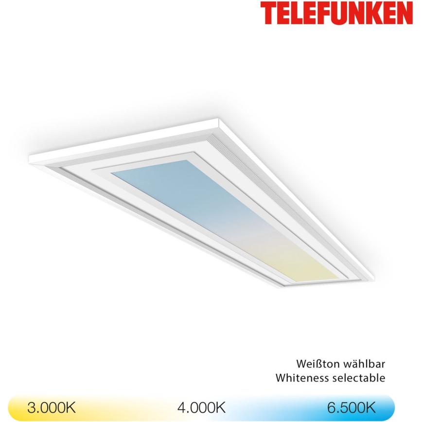 Telefunken 318906TF - LED RGBW dimeriuojamas lubinis šviestuvas LED/24W/230V 3000-6500K 25x100 cm + nuotolinis valdymas