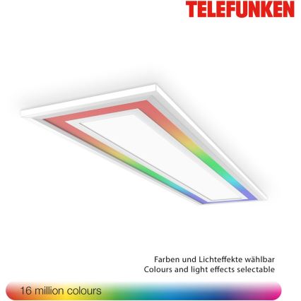 Telefunken 318906TF - LED RGBW dimeriuojamas lubinis šviestuvas LED/24W/230V 3000-6500K 25x100 cm + nuotolinis valdymas