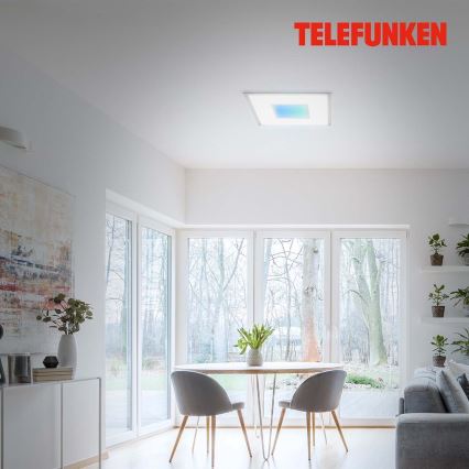 Telefunken 319704TF - LED RGB pritemdomas lubinis šviestuvas LED/24W/230V 3000-6500K + nuotolinio valdymo pultas