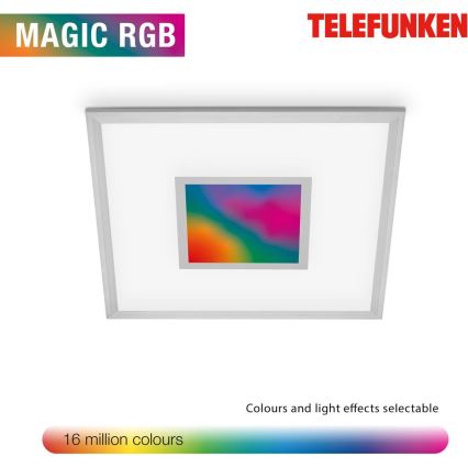 Telefunken 319704TF - LED RGB pritemdomas lubinis šviestuvas LED/24W/230V 3000-6500K + nuotolinio valdymo pultas