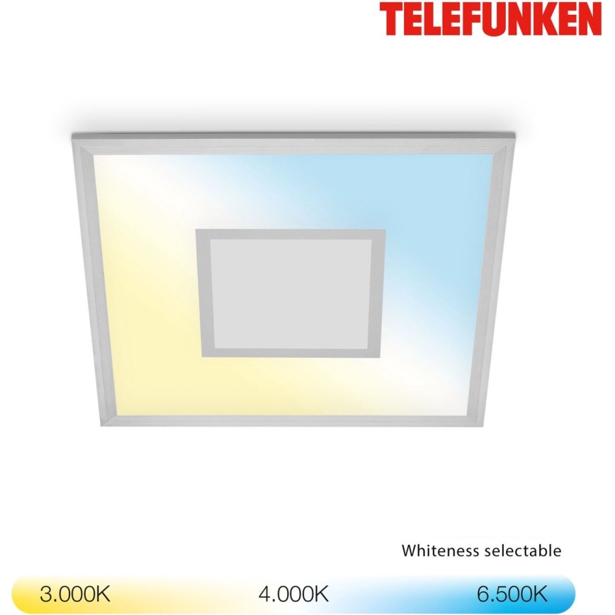 Telefunken 319704TF - LED RGB pritemdomas lubinis šviestuvas LED/24W/230V 3000-6500K + nuotolinio valdymo pultas