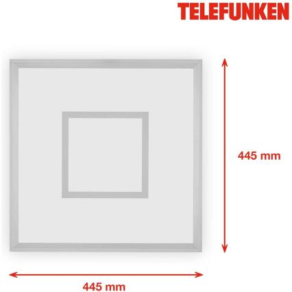 Telefunken 319704TF - LED RGB pritemdomas lubinis šviestuvas LED/24W/230V 3000-6500K + nuotolinio valdymo pultas