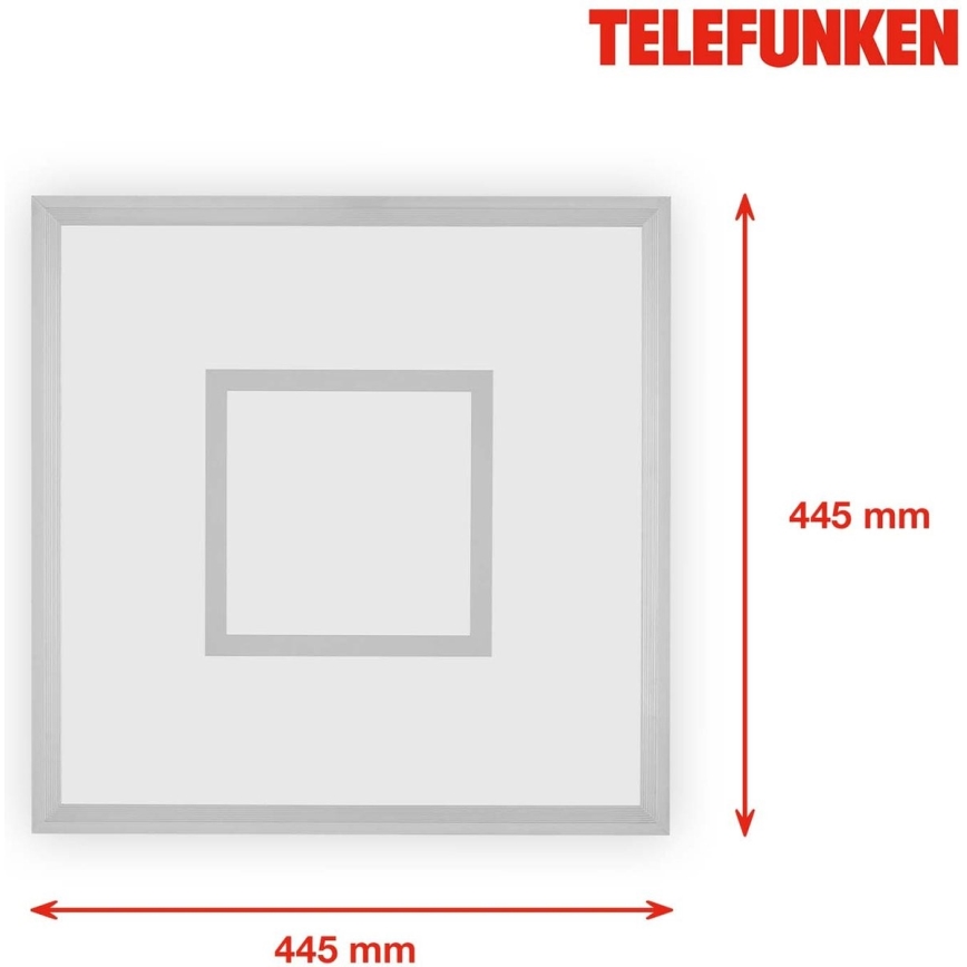 Telefunken 319704TF - LED RGB pritemdomas lubinis šviestuvas LED/24W/230V 3000-6500K + nuotolinio valdymo pultas
