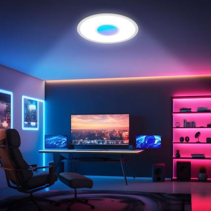 Telefunken 320104TF - dimeriuojamas LED RGBW lubų šviestuvas LED/21W/230V 3000-6500K skersmuo 45 cm + nuotolinis valdymas