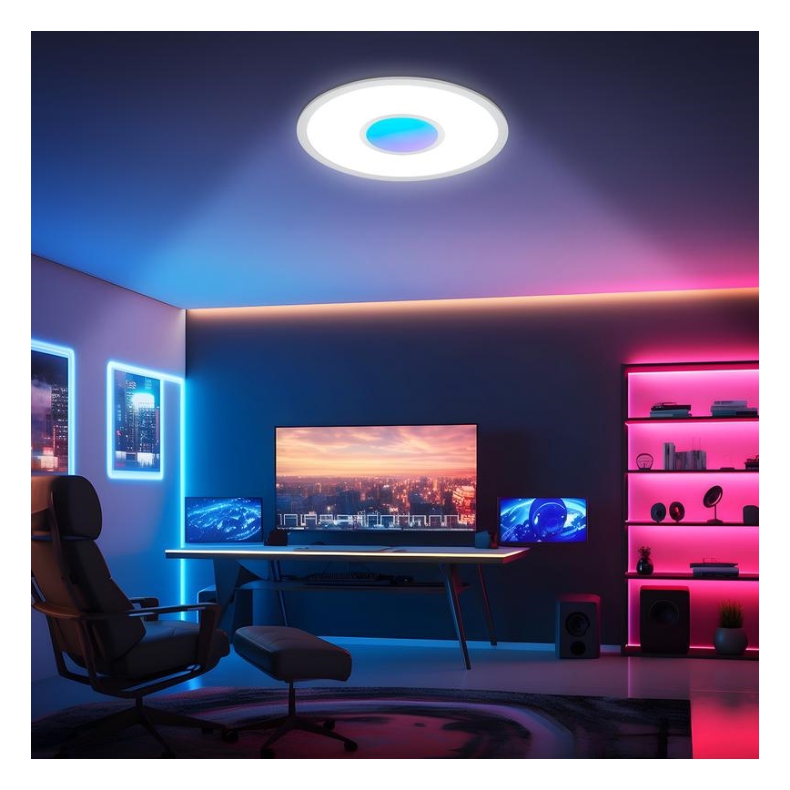 Telefunken 320104TF - dimeriuojamas LED RGBW lubų šviestuvas LED/21W/230V 3000-6500K skersmuo 45 cm + nuotolinis valdymas