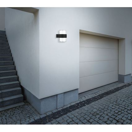 Telefunken 320405TF - LED lauko sieninis šviestuvas 2xLED/8W/230V IP44 juodas