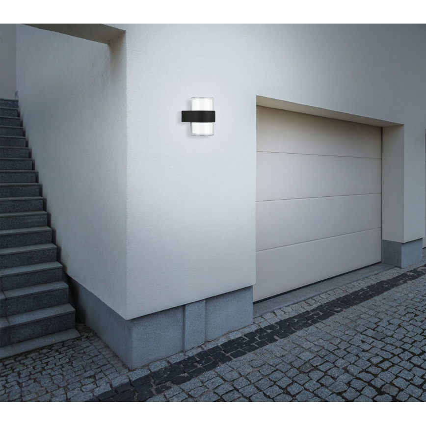 Telefunken 320405TF - LED lauko sieninis šviestuvas 2xLED/8W/230V IP44 juodas