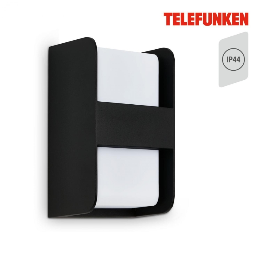 Telefunken 321005TF - Lauko sieninis šviestuvas 1xE27/12W/230V IP44 juoda