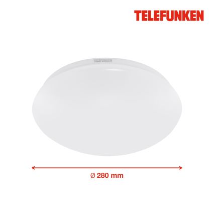 Telefunken 601206TF - LED lubinis vonios šviestuvas su jutikliu LED/15W/230V IP44 diametras 28 cm