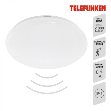Telefunken 601306TF - LED lubinis vonios šviestuvas su jutikliu LED/20W/230V IP44 diametras 40 cm