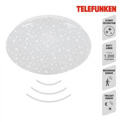 Telefunken 601706TF - LED lubinis šviestuvas su jutikliu LED/12W/230V diametras 27 cm