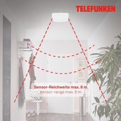 Telefunken 601906TF - LED lubinis šviestuvas su jutikliu LED/12W/230V 4000K