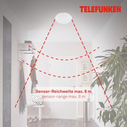 Telefunken 602006TF - LED lubinis vonios šviestuvas su jutikliu LED/15W/230V IP44 4000K