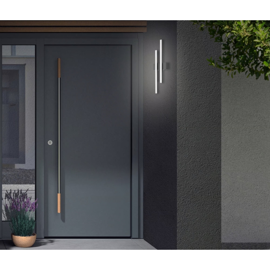 Telefunken - LED lauko sieninis šviestuvas 2xLED/4W/230V IP44 juoda