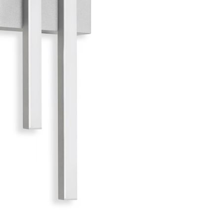 Telefunken - Lauko sieninis LED šviestuvas 2xLED/4W/230V 4000K IP44 sidabrinis